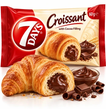 7 Days Croissant with Cocoa Filling, 60 g
