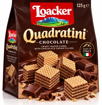 Loacker Quadratini Chocolate Wafers, 125 g