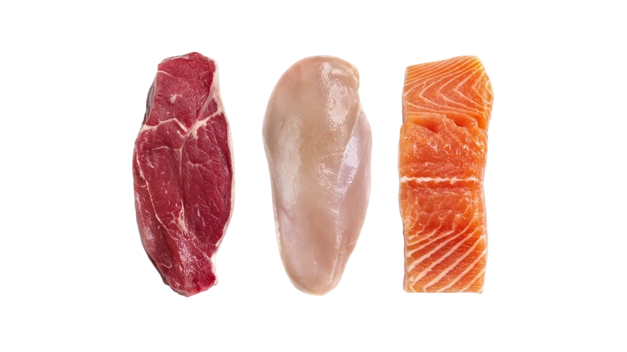 Meat, chicken, fish